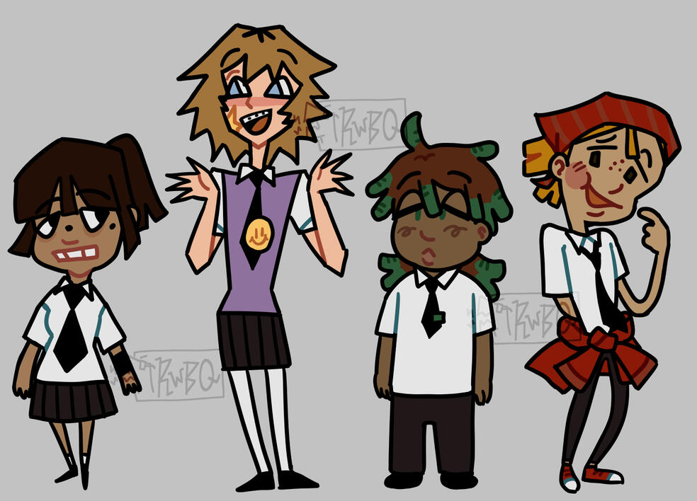 Stylized drawings of my original characters