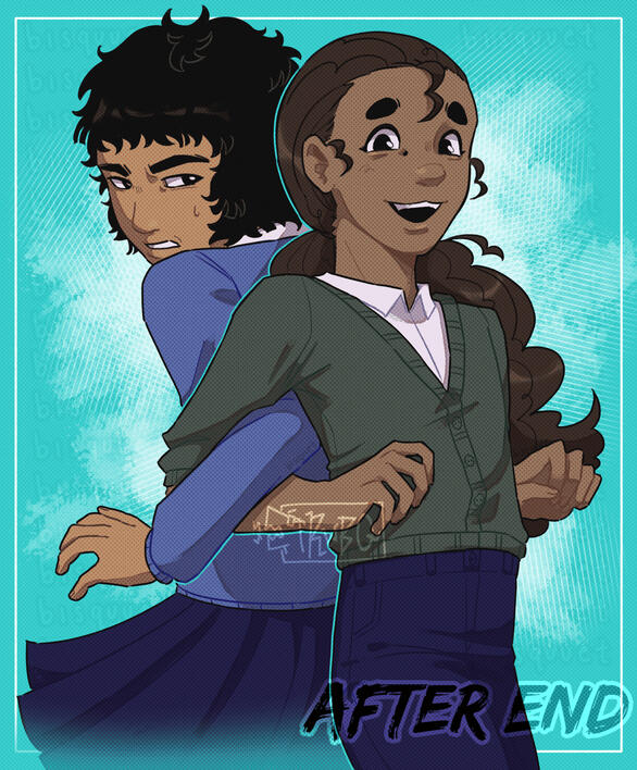 Illustration of two original characters